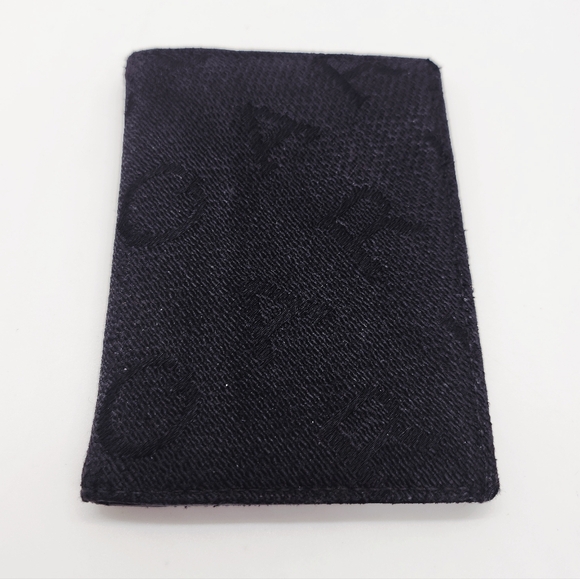 BVLGARI Logomania Canvas Leather Compact Bifold Wallet Cardholder